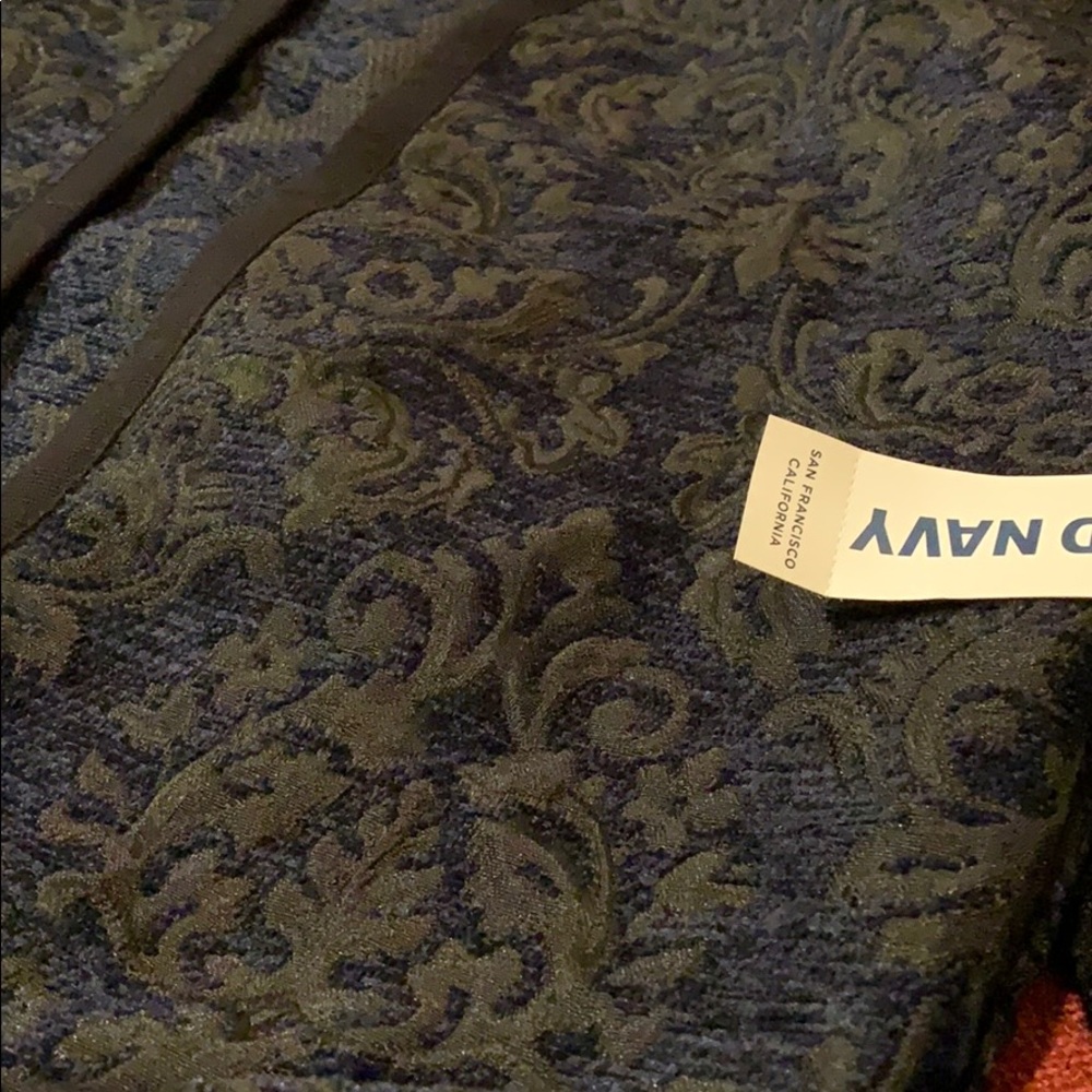 Navy Embroidered Coat - Picture 3 of 4